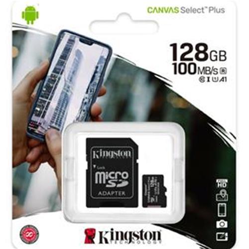 MEMORY CARD MICRO SD 128 GB KINGSTON CON ADATTATORE SD - CLASSE 10 [SDCS2/128GB] OTTIMIZZATE PER ANDROID