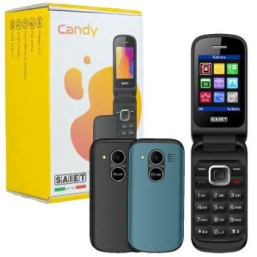 TELEFONO CELLULARE SAIET CANDY DUAL SIM ITALIA - BLUE