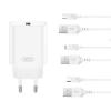 ALIMENTATORE DA RETE USB 18W + CAVO LIGHTNING - XO CE33 - WHITE 