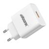 ALIMENTATORE DA RETE UNIVERSALE - 1 USB 22.5W  - MOONX MC05 - WHITE [QUICK CHARGE 3.0]