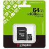 MICRO SD 64 GB KINGSTON CON ADATTATORE SD - CLASSE 10 [SDCS3/64GB]