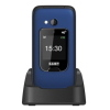 TELEFONO CELLULARE SAIET SENIOR SCUDO 4+ 4G ITALIA - BLUE [CON BASE RICARICA]